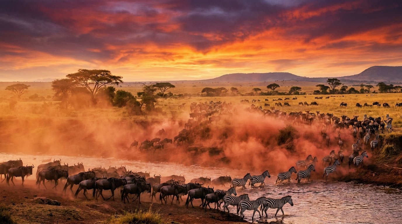 6 Days Safari in national parks: Tarangire, Lake Manyara, Ngorongoro Crater and Serengeti — Tanzania trip with Golden Kit Tours & Safaris
